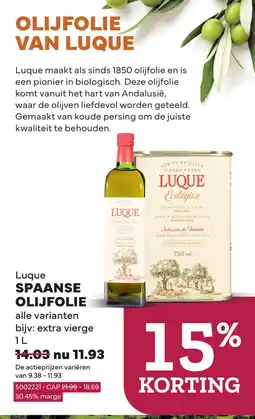 Ekoplaza Luque Spaanse olijfolie aanbieding
