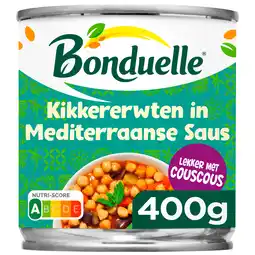PLUS Bonduelle Kikkererwten in mediterraanse saus aanbieding