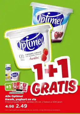 PLUS Alle Optimel Kwark, yoghurt en vla aanbieding