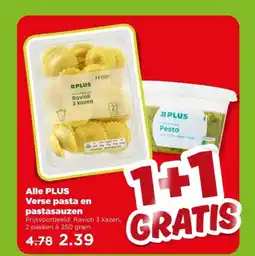 PLUS Alle PLUS Verse pasta en pastasauzen aanbieding