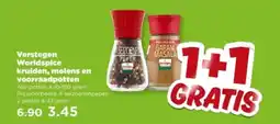 PLUS Verstegen Worldspice kruiden, molens en voorraadpotten aanbieding