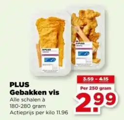 PLUS PLUS Gebakken vis aanbieding