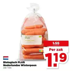 PLUS Biologisch PLUS Nederlandse Winterpeen aanbieding