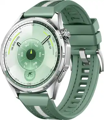 Coolblue Huawei Watch GT 6 46 mm Zilver/Groen aanbieding