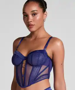 Hunkemoller Hunkemöller Niet-voorgevormde longline beugel bh Missy Blauw aanbieding