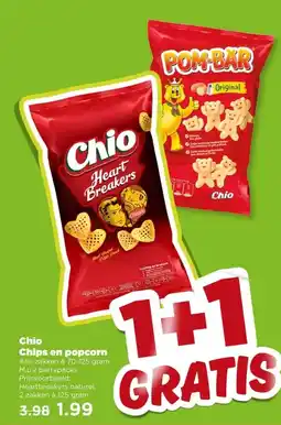 PLUS Chio Chips en popcorn aanbieding