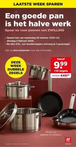 PLUS Spaar nu voor pannen van ZWILLING aanbieding