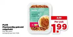 PLUS PLUS Plantaardig gekruid rulgehaktrulgehakt aanbieding