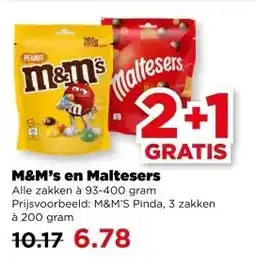 PLUS M&M's en Maltesers aanbieding