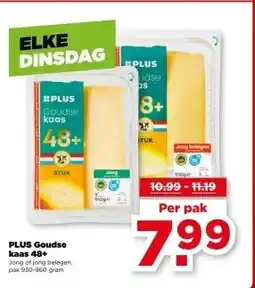 PLUS PLUS Goudse kaas 48+ aanbieding
