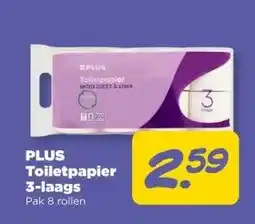 PLUS PLUS Toiletpapier 3-laags aanbieding