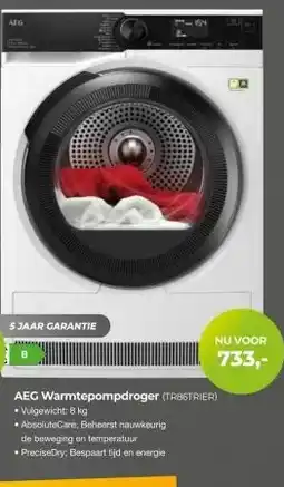 EP Beerepoot AEG Warmtepompdroger (TR86TRIER) aanbieding