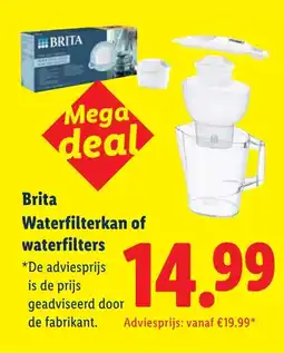 Lidl Brita Waterfilterkan of waterfilters aanbieding