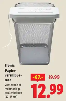 Lidl Tronic Papierversnipperaar aanbieding
