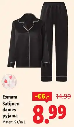 Lidl Esmara Satijnen dames pyjama aanbieding