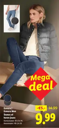 Lidl Esmara | Esmara Men Dames of heren jeans aanbieding