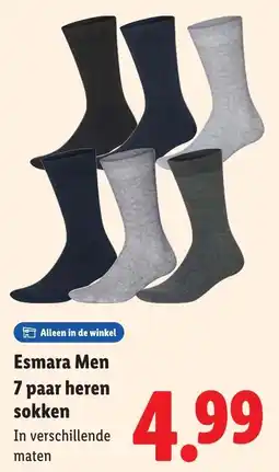 Lidl Esmara Men 7 paar heren sokken aanbieding