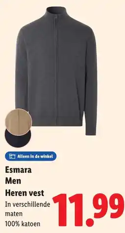 Lidl Esmara Men Heren vest aanbieding