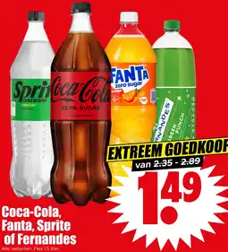 Dirk Coca-Cola, Fanta, Sprite of Fernandes aanbieding