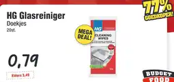 Budget Food HG Glasreiniger Doekjes aanbieding