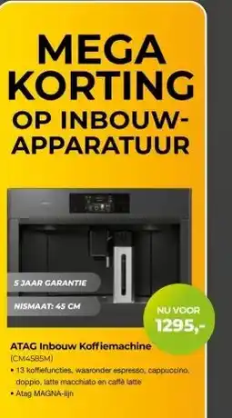 EP Beerepoot ATAG Inbouw Koffiemachine (CM4585M) aanbieding