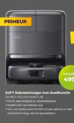 EP Beerepoot EUFY Robotstofzuiger met dweilfunctie (ROBOT VACUUM OMNI C28) aanbieding