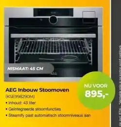 EP Beerepoot AEG Inbouw Stoomoven (KSE998290M) aanbieding