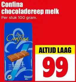 Dirk Confina chocoladereep melk aanbieding