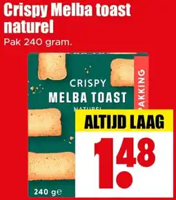 Dirk Crispy Melba toast naturel aanbieding