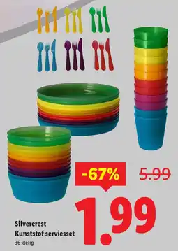 Lidl Silvercrest Kunststof serviesset aanbieding