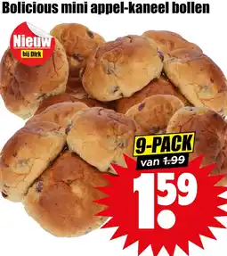 Dirk Bolicious mini appel-kaneel bollen aanbieding