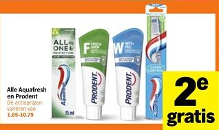 Albert Heijn Alle Aquafresh en Prodent aanbieding