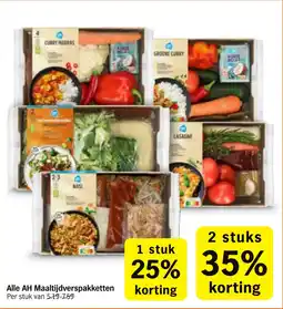 Albert Heijn Alle AH Maaltijdverspakketten aanbieding