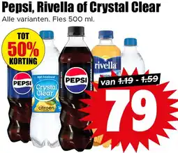Dirk Pepsi, Rivella of Crystal Clear aanbieding