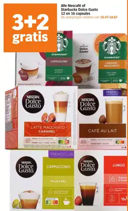 Albert Heijn Alle Nescafé of Starbucks Dolce Gusto aanbieding
