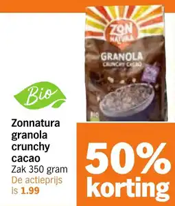 Albert Heijn Zonnatura granola crunchy cacao aanbieding
