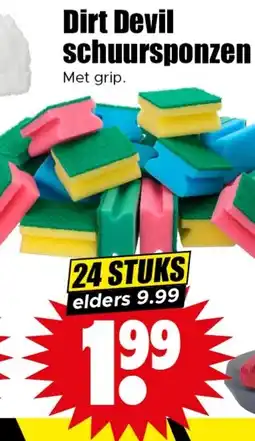 Dirk Dirt Devil schuursponzen aanbieding