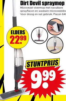 Dirk Dirt Devil spraymop aanbieding