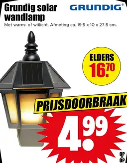 Dirk Grundig solar wandlamp aanbieding
