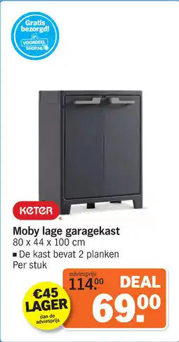 Albert Heijn Keter Moby lage garagekast aanbieding