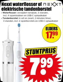Dirk Nexxt waterflosser of elektrische tandenborstel aanbieding