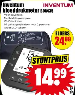 Dirk Inventum bloeddrukmeter BDA435 aanbieding