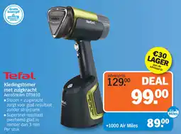 Albert Heijn Tefal Kledingstomer met zuigkracht AeroSteam DT9810 aanbieding