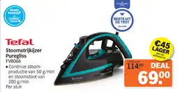 Albert Heijn Tefal Stoomstrijkijzer Puregliss FV8066 aanbieding