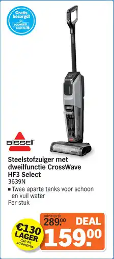 Albert Heijn Steelstofzuiger met dweilfunctie CrossWave HF3 Select aanbieding