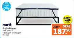 Albert Heijn matt Original topper aanbieding