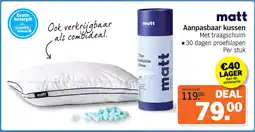 Albert Heijn Matt Aanpasbaar Kussen aanbieding