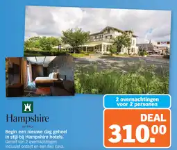 Albert Heijn Begin een nieuwe dag geheel in stijl bij Hampshire hotels aanbieding