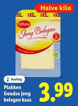 Lidl Plakken Goudse jong belegen kaas aanbieding