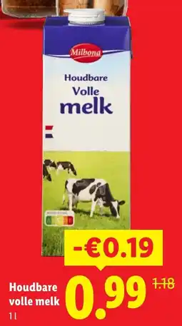 Lidl Houdbare volle melk aanbieding